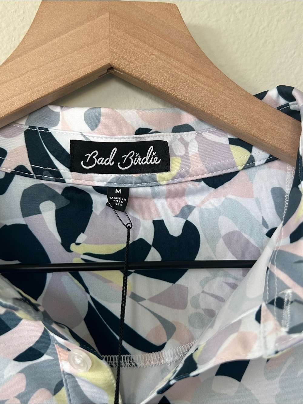Bad Birdie Core Polo Savannah Swing Golf Shirt Mens Medium Pattern NWT - Picture 2 of 5
